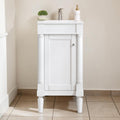 18 Inch French Style Bathroom Vanity With Ceramic Sink Small Space Cabinet With Adjustable Shelf And Soft Close Hinges