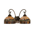18 W Tiffany Candice 2 Lt Wall Sconce