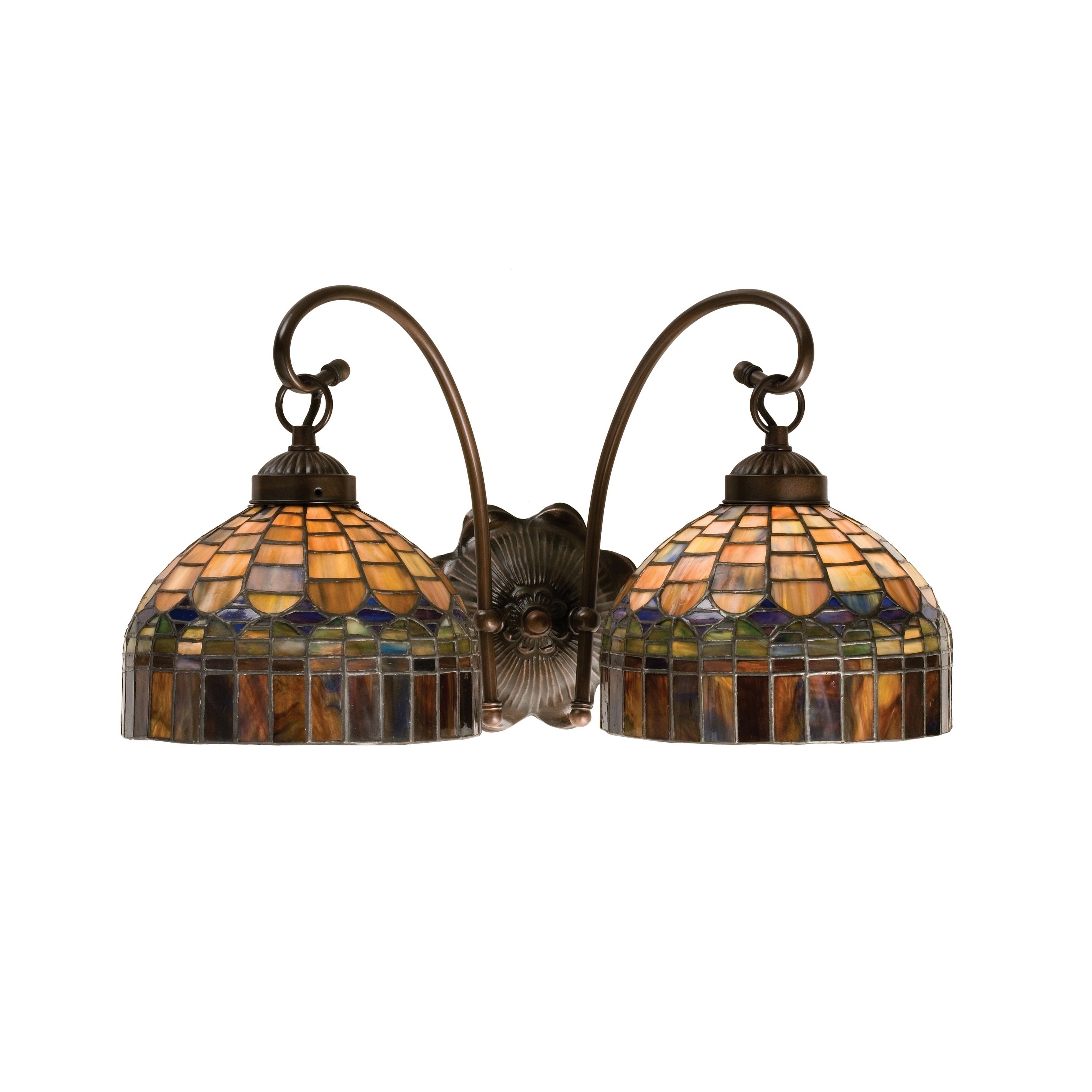 18 W Tiffany Candice 2 Lt Wall Sconce
