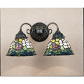 18 W Tiffany Rosebush 2 Lt Wall Sconce.602