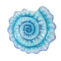 18 In. Coastal Shell Glass Birdbath
