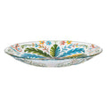 18 In. Folk Art Palm Tree Glass Birdbath