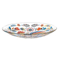 18 In. Folk Art Rooster Glass Birdbath