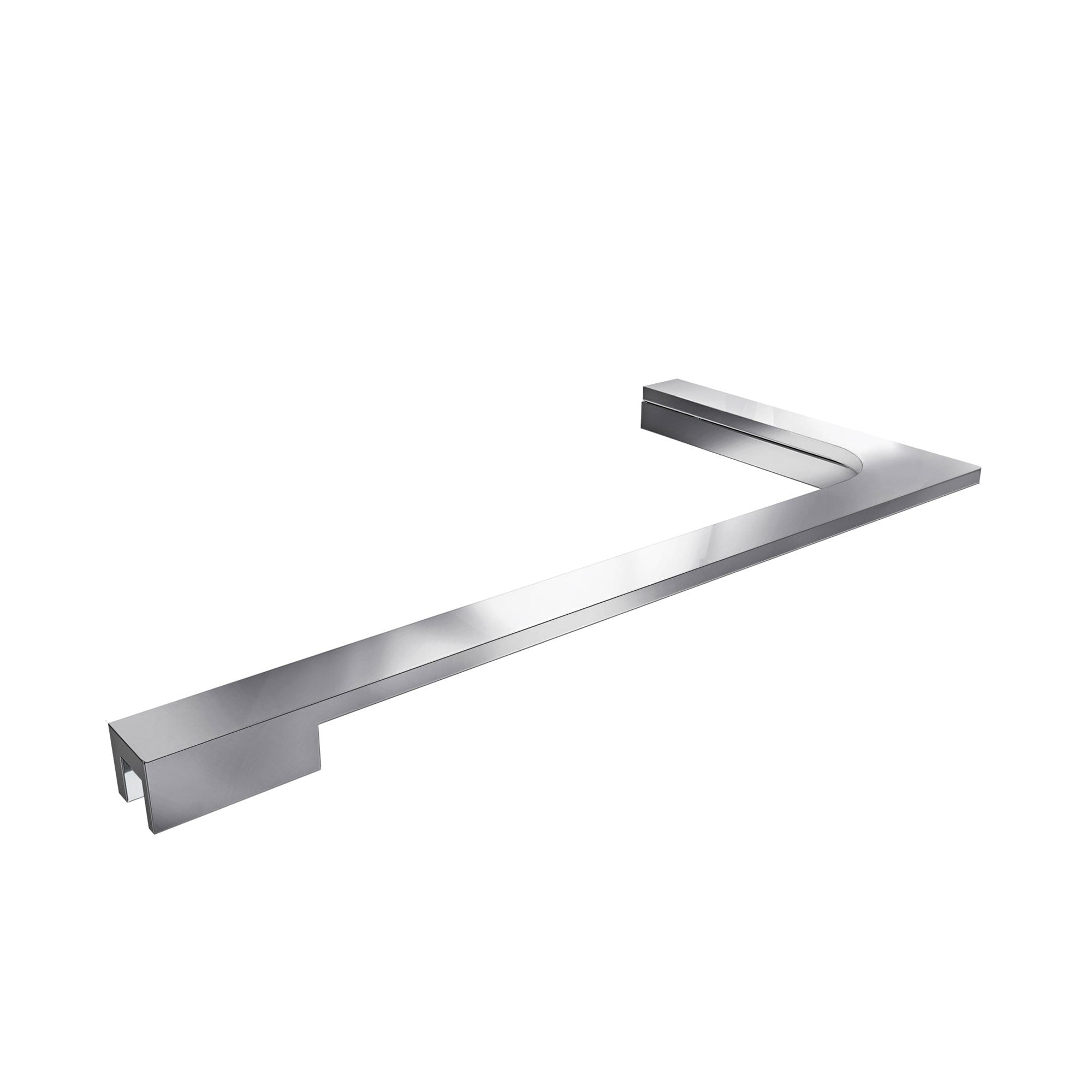 18 In. L Bar Support Bracket For 3 8 In. Glass Right Wall Installation