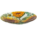 18 In. Multicolor Sunflower Glass Birdbath