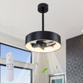 18 In. Semi Flush Mount Cage Ceiling Fan With Light 18 Inches