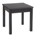 18 In. X 18 In. Eucalyptus Wood Outdoor Slatted Side Table Black