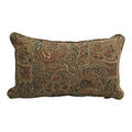 18 Inch Corded Patterned Jacquard Chenille Lumbar Throw Pillow