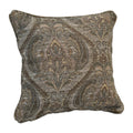 18 Inch Corded Patterned Jacquard Chenille Square Throw Pillow