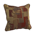 18 Inch Corded Patterned Jacquard Chenille Square Throw Pillow