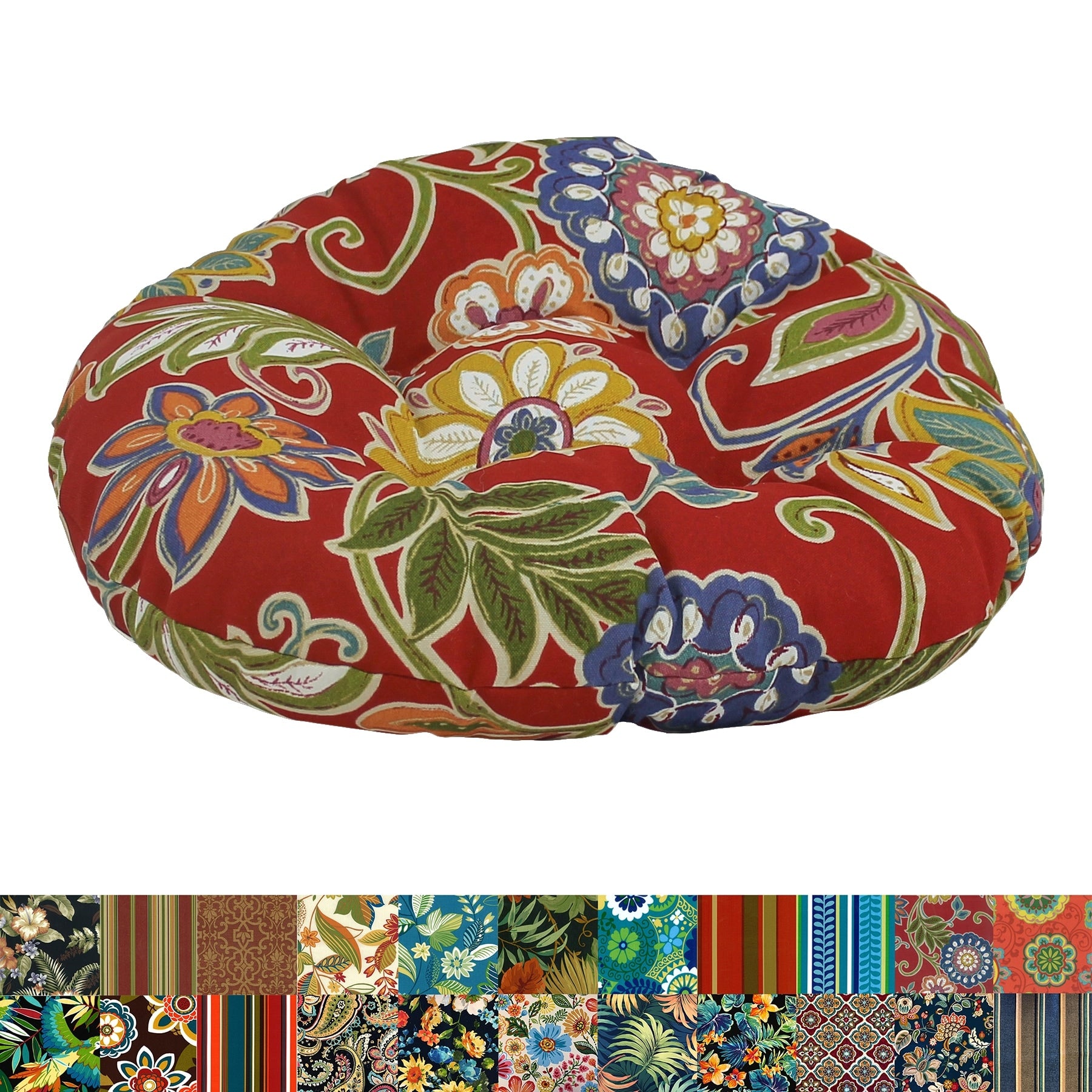 Blazing Needles Indoor Outdoor Footstool Cushion