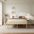 18 Inch Bamboo And Metal Platform Bed Frame Sturdy And Durable Easy To Assemble