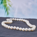 Miadora White Cultured Freshwater Pearl Necklace 7.5 8 Mm