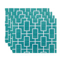 18 X 14 Inch Screen Lattice Geometric Print Placemat Set Of 4
