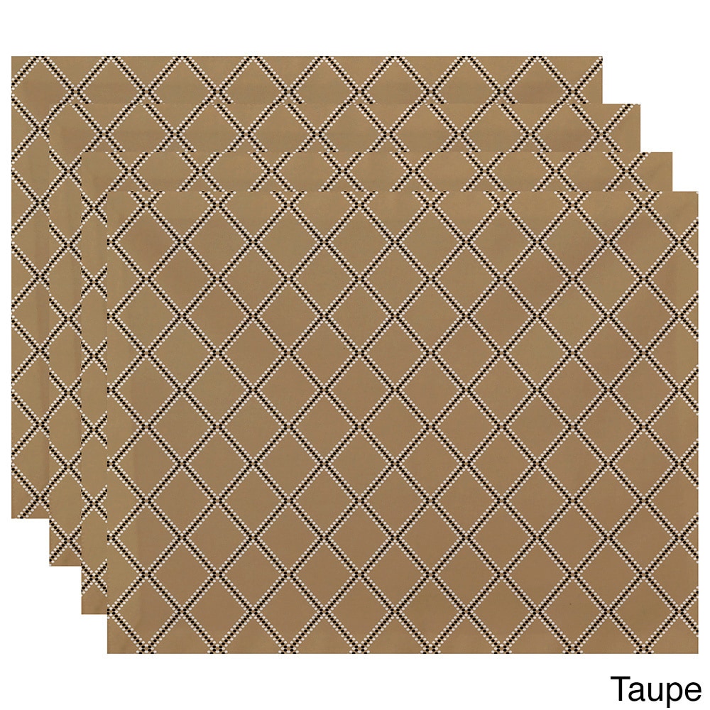 18 X 14 Inch Diamond Dots Geometric Print Placemat Set Of 4