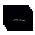 18 X 14 Inch Little Things Word Print Placemat Set Of 4