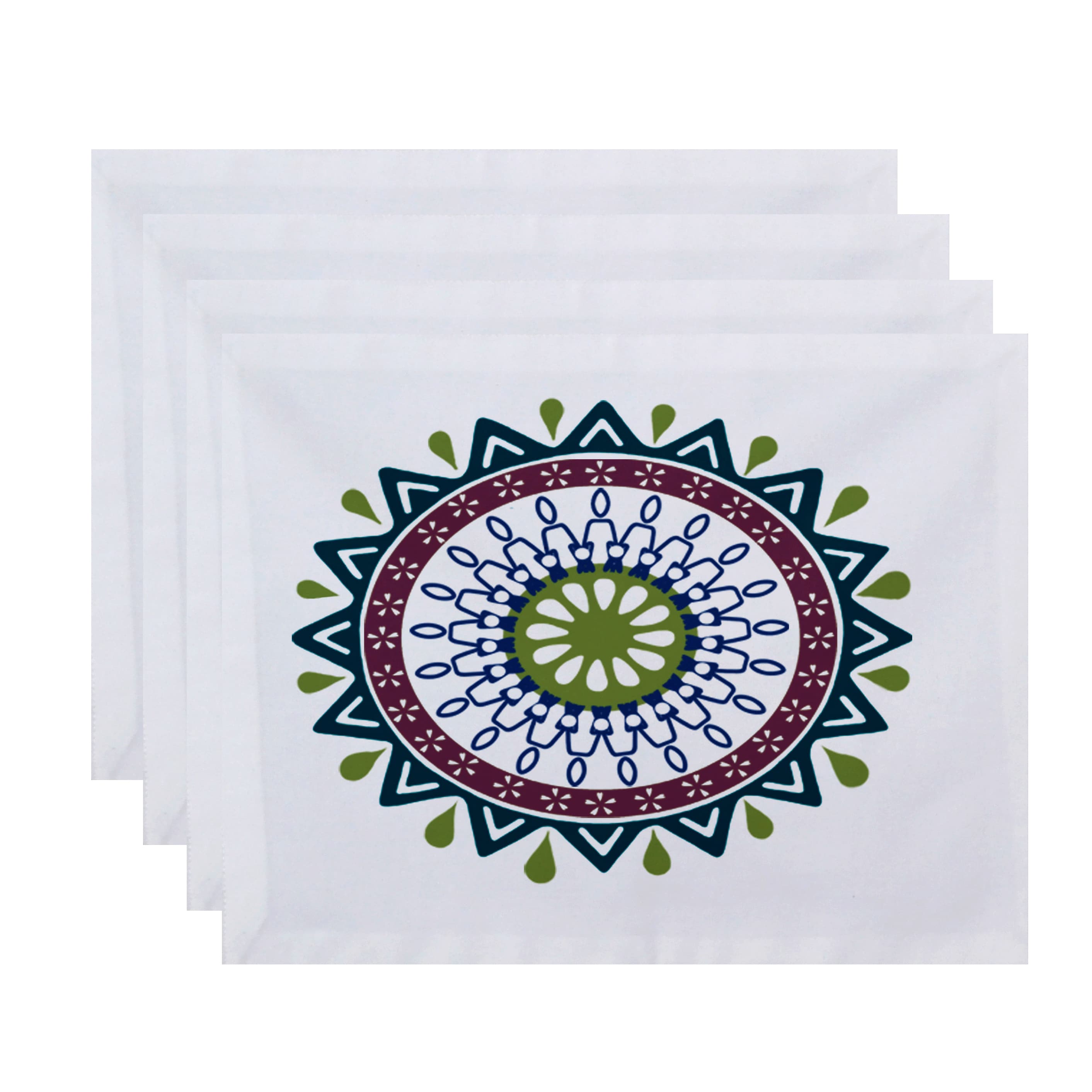 18 X 14 Inch Mod Geometric Print Placemat Set Of 4