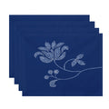 18 X 14 Inch Traditionalal Flower Single Bloom Floral Print Placemat Set Of 4