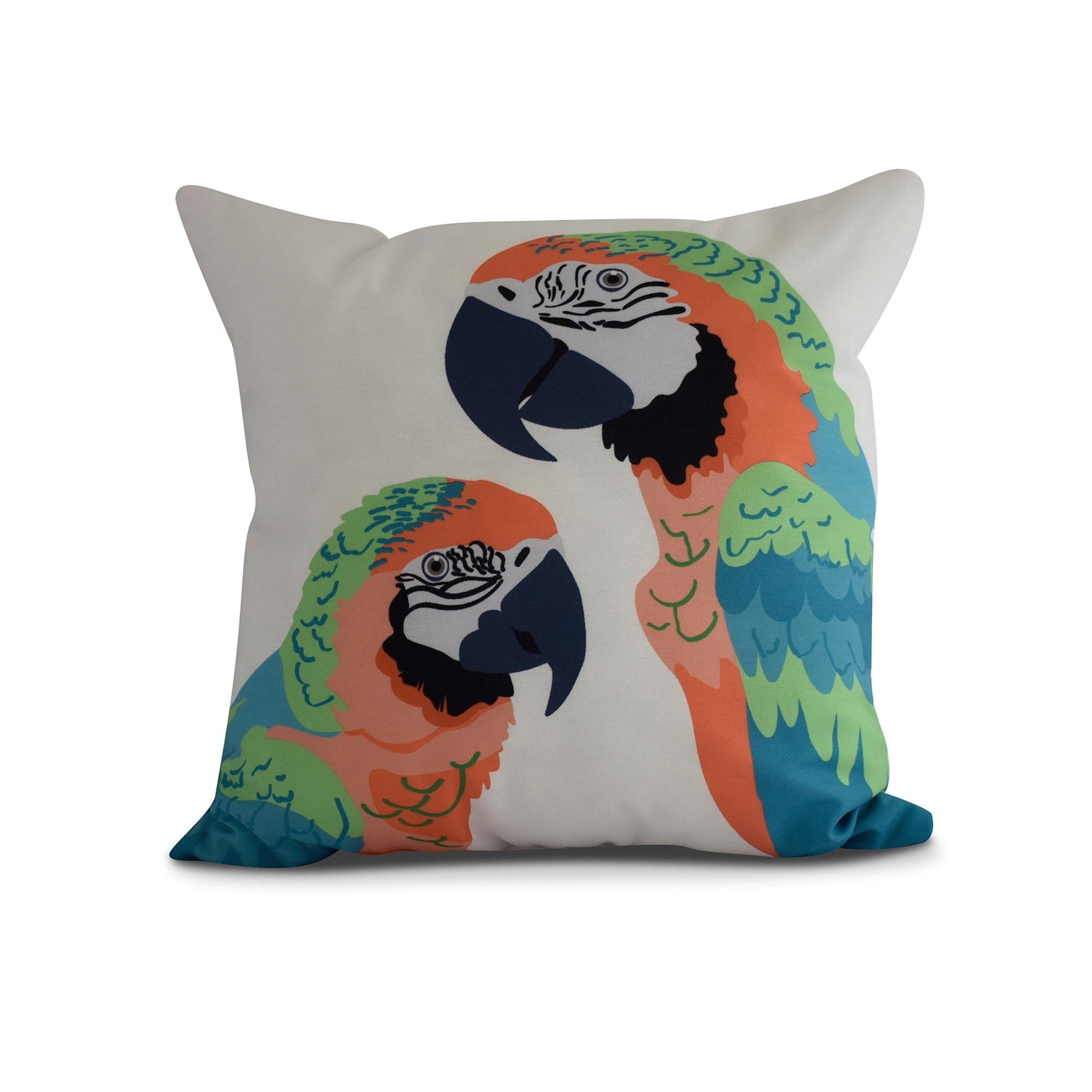 18 X 18 Inch Macaw Close Up Animal Print Outdoor Pillow