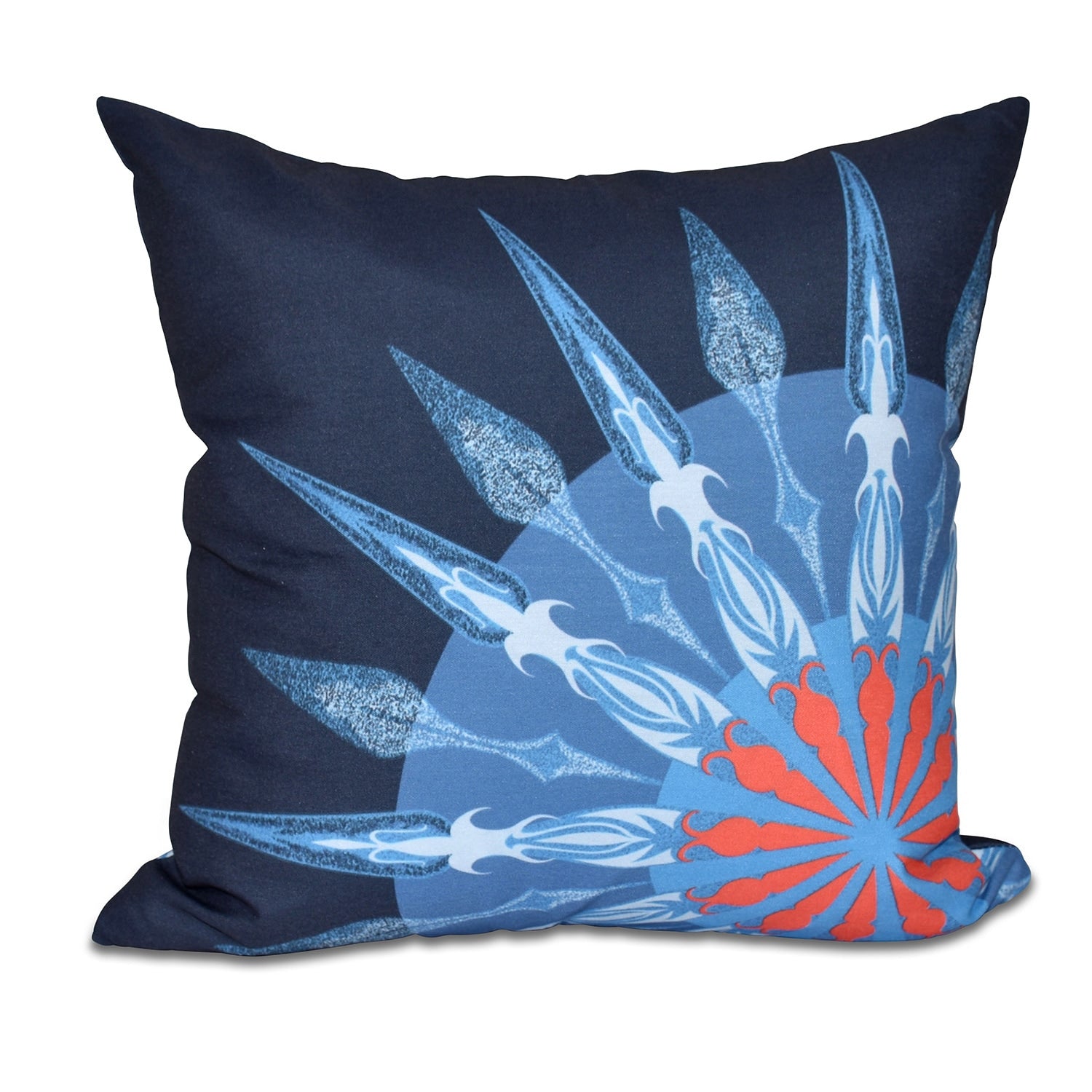 Sailors Delight Geometric Print 18 X 18 Inch Outdoor Pillow