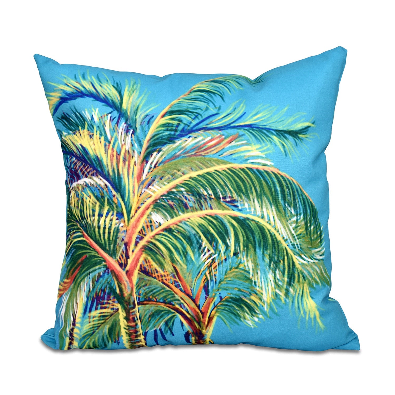 Vacation Floral Print 18 X 18 Inch Outdoor Pillow
