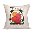 Zinnia Floral Print 18 Inch Throw Pillow