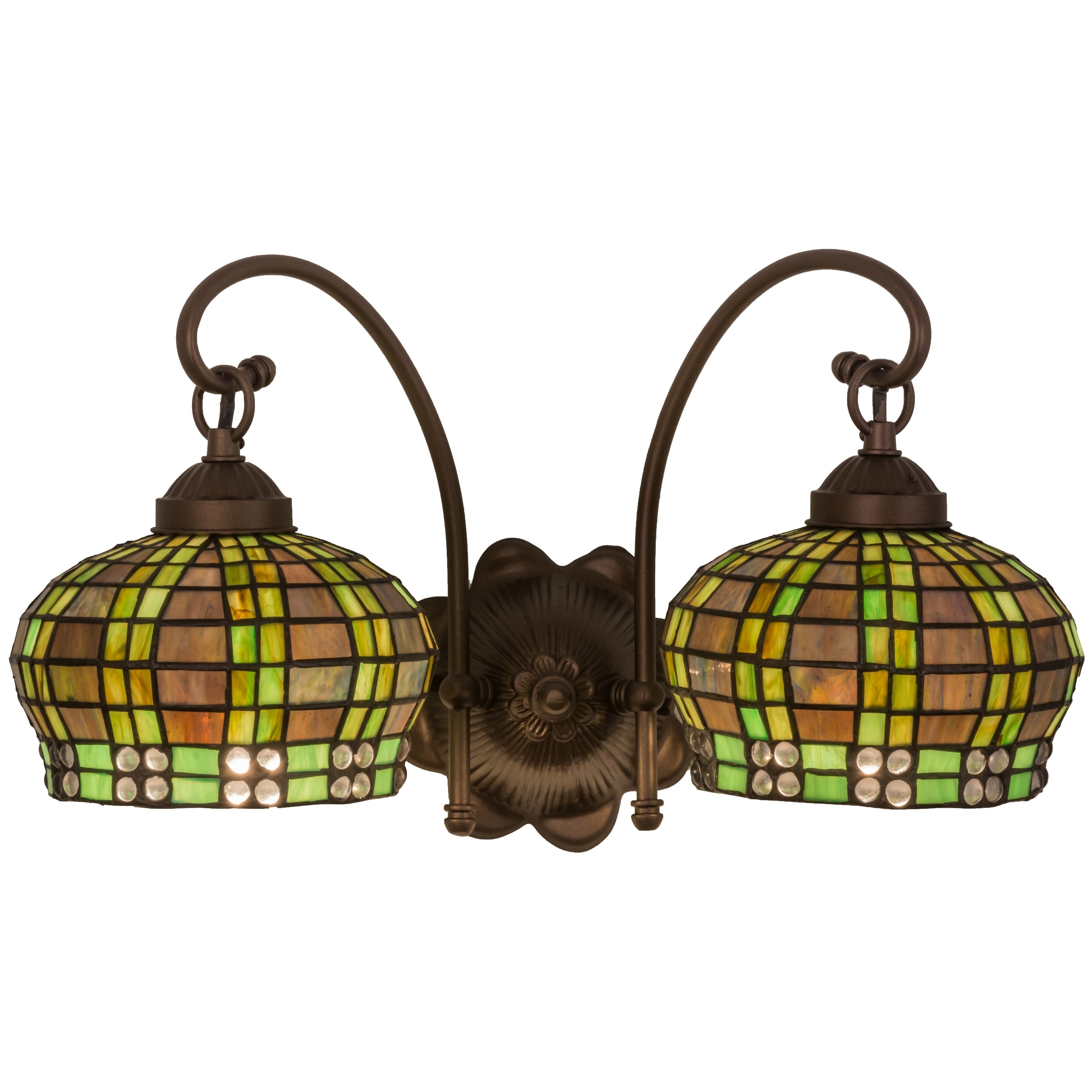 18.5 W Jeweled Basket 2 Lt Wall Sconce