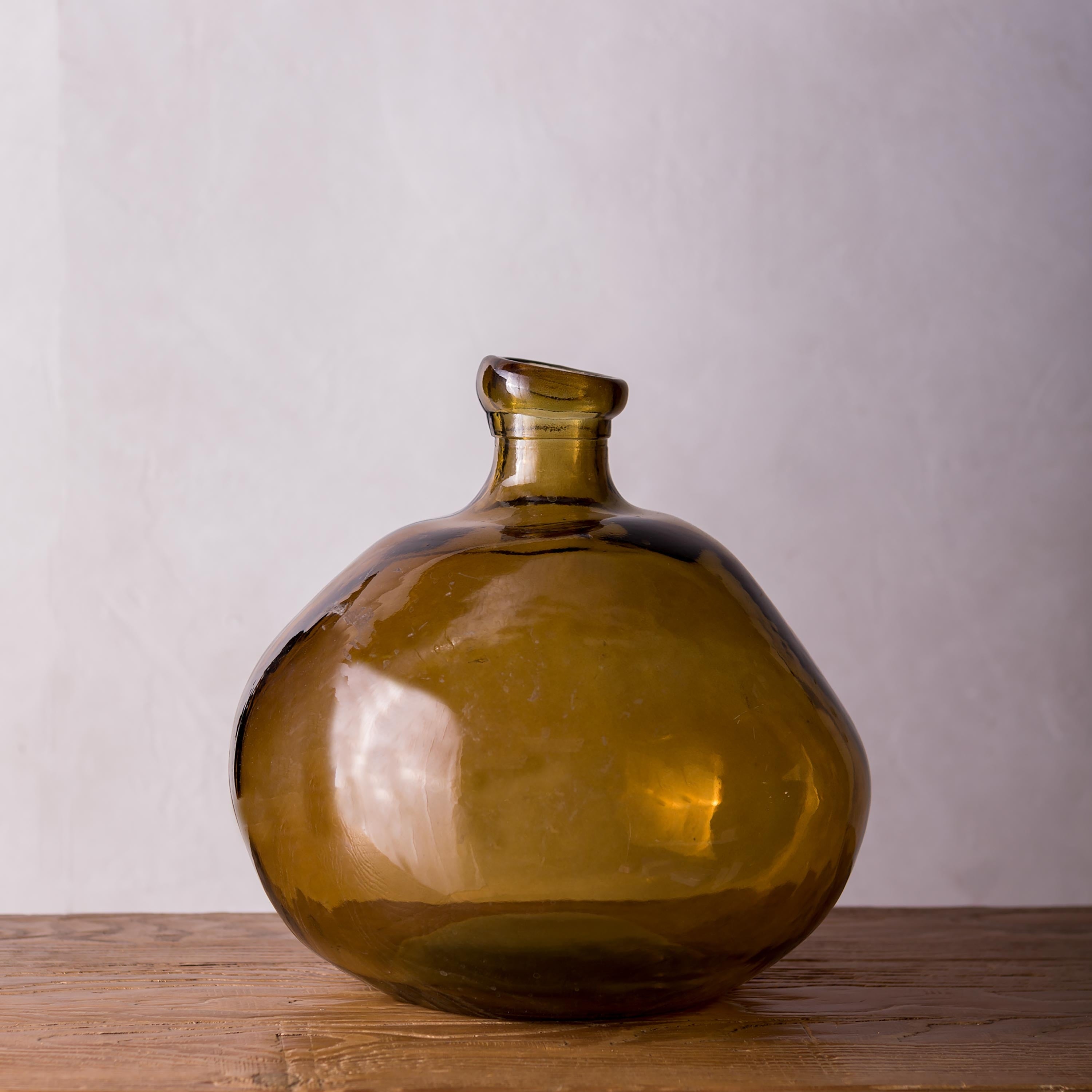18.5 In. Artisan Crafted Recycled Glass Askew Balloon Vase