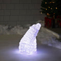 18.5 Lighted Commercial Grade Acrylic Polar Bear Christmas Display Decoration
