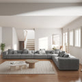 183W Large Linen Corner Sectional Couch For Living Room Sofa Set