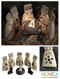 Handmade Set Of 8 Ceramic Born To The Amazons Nativity Scene Peru