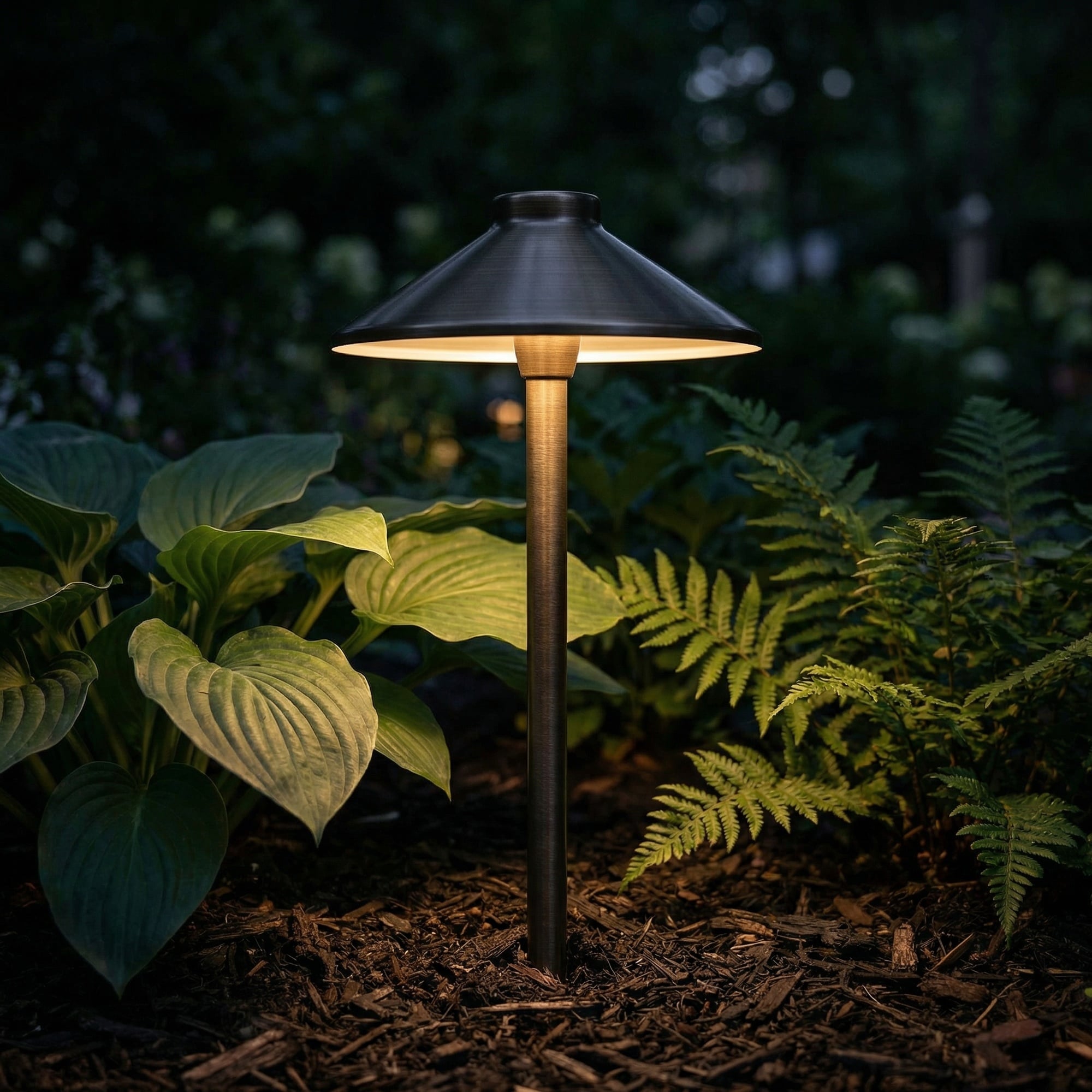 18 Antique Brass Cast Brass Path Light 6 Hat Ip65 Weatherproof G4 Bulb Compatible Antique Brass