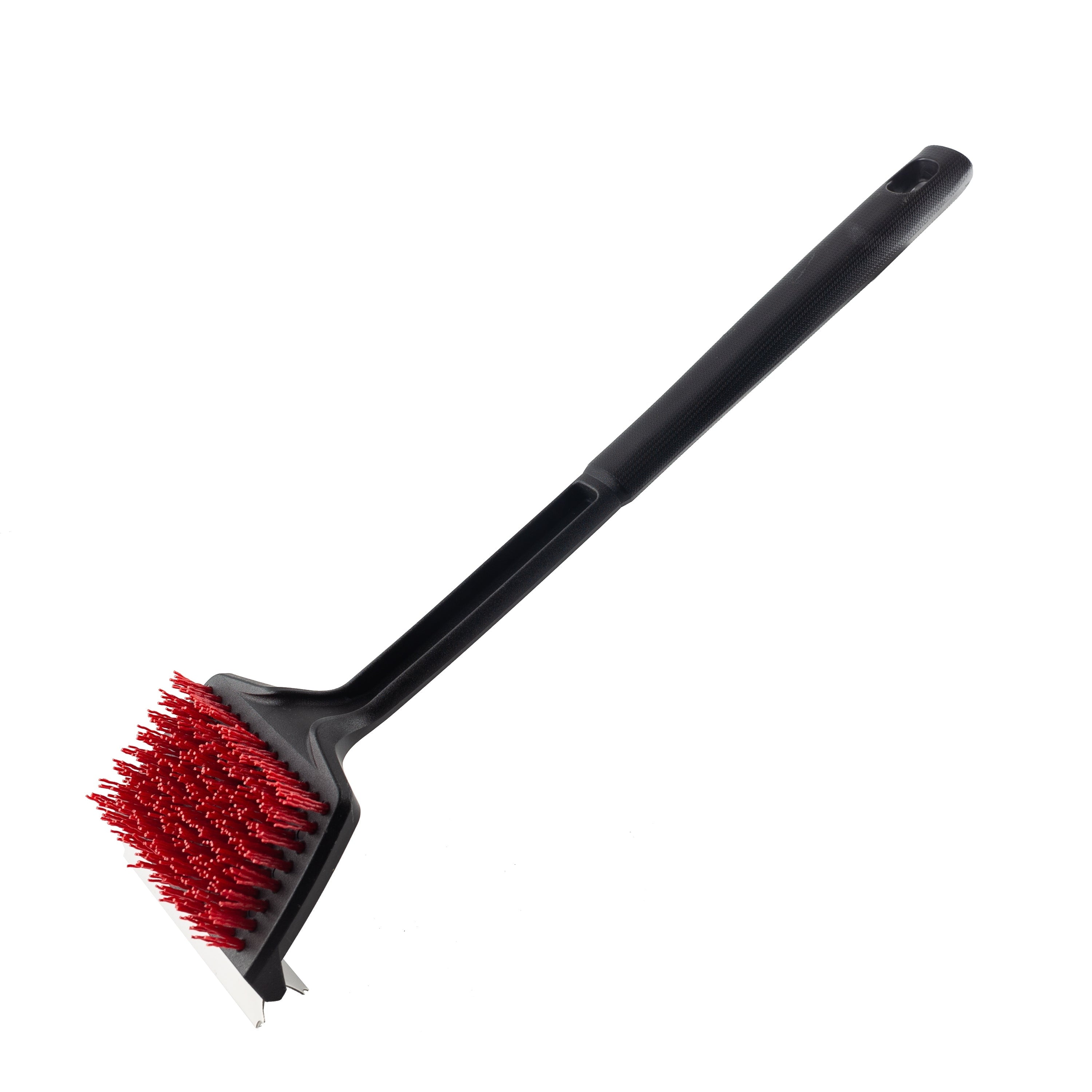 18 Flat Top Grill Brush W Nylon Bristles And Stainless Steel Scraper