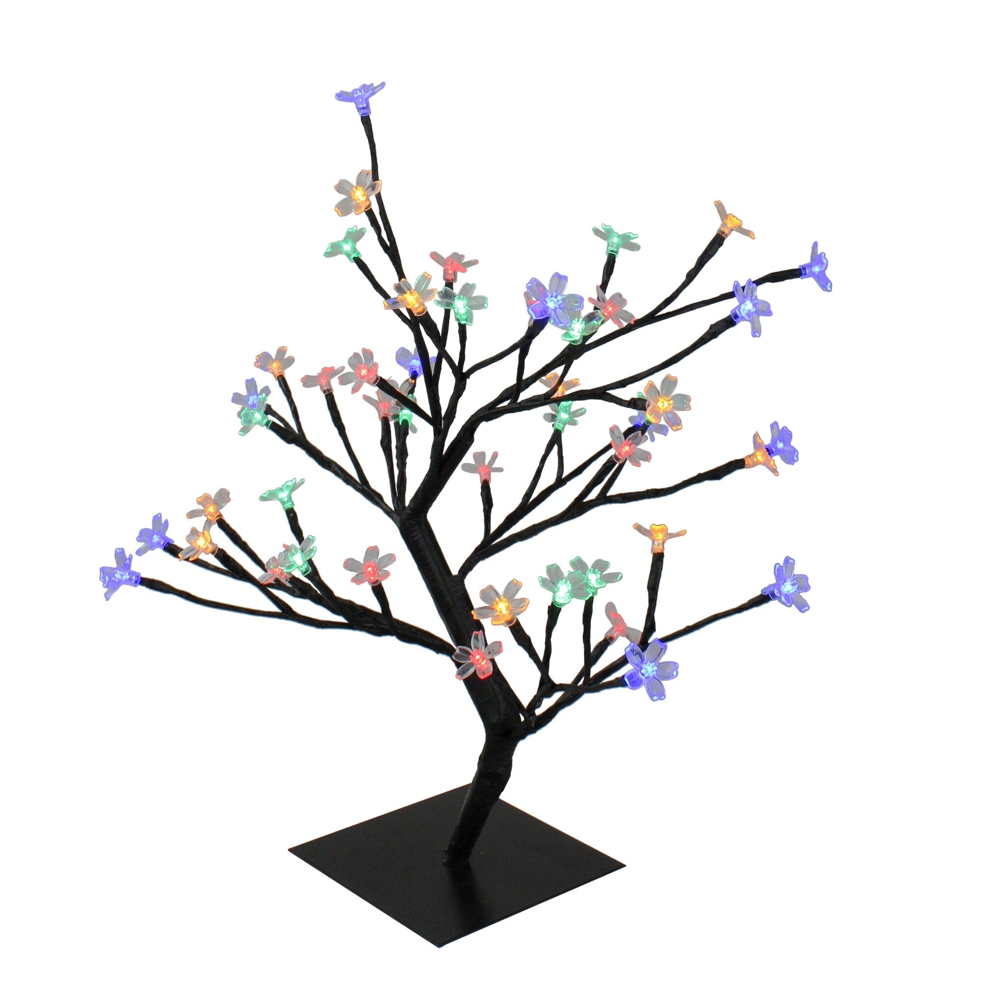 18 Led Lighted Japanese Sakura Blossom Flower Artificial Tree Multi Color N A