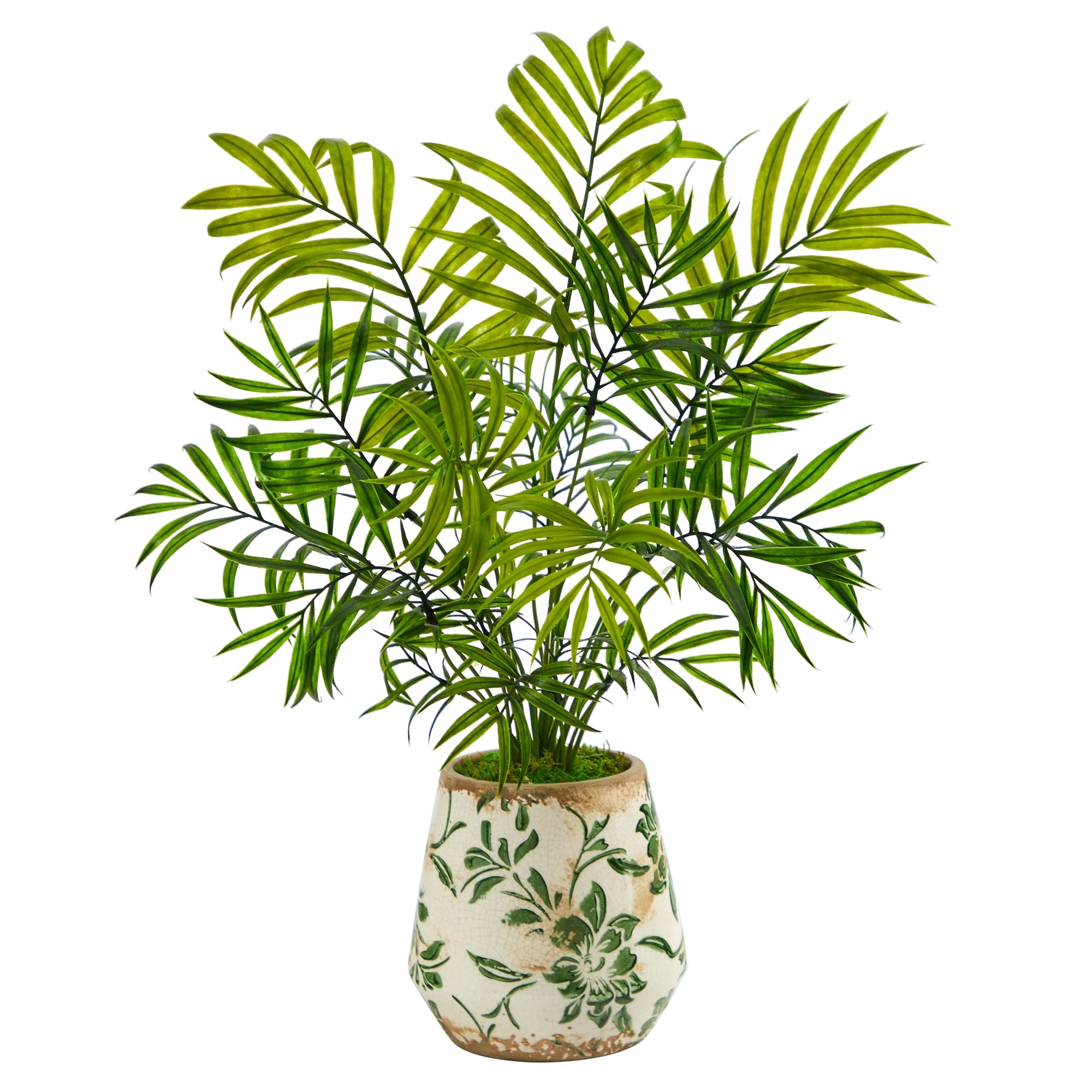 18 Mini Areca Palm Artificial Plant In Floral Vase