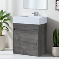 18 Plywood Water Resistant Floating Bathroom Vanity With Resin Sink And Soft Close Door