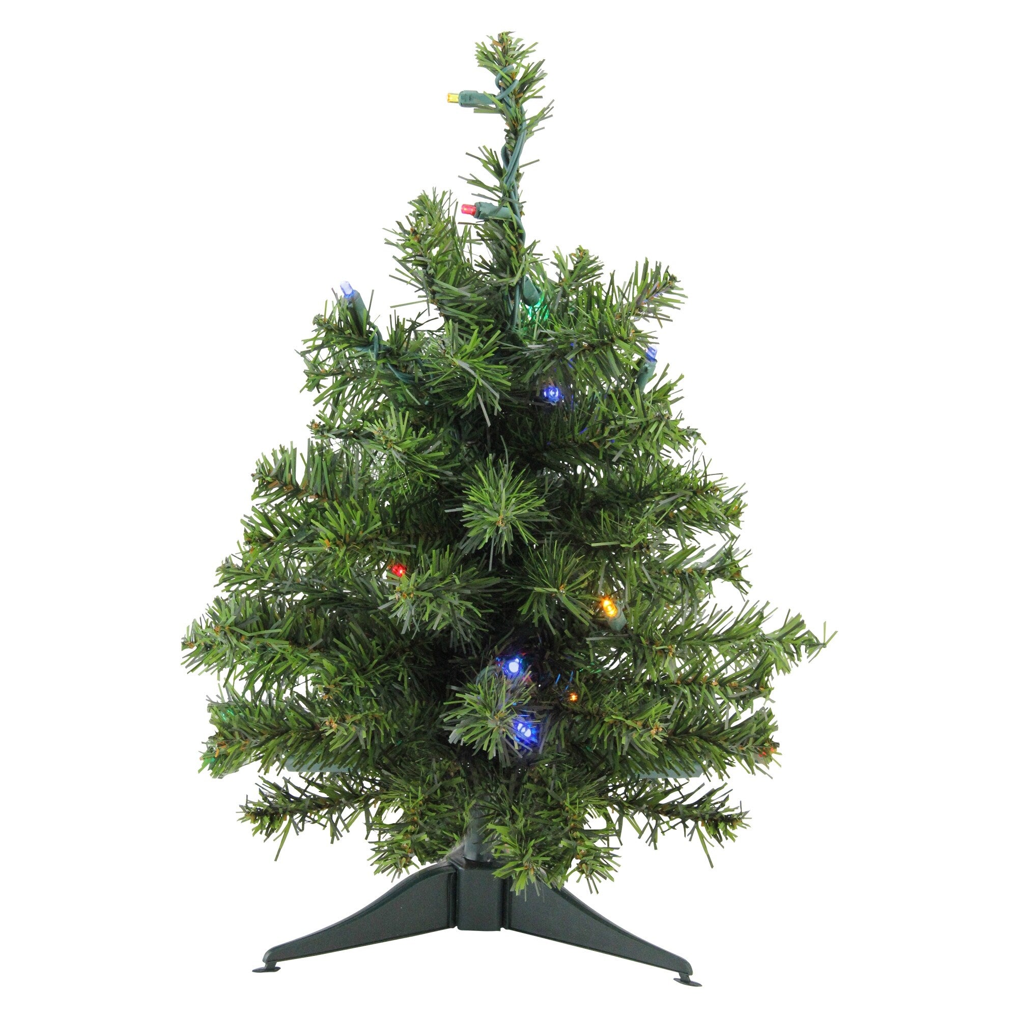 18 Pre Lit Led Canadian Pine Artificial Christmas Tree Multi Lights