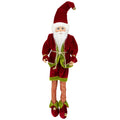 18 Enchanted Red Gold And Green Poseable Whimsical Christmas Elf Monarch Figure