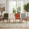 18 Seat Height Upholstered Solid Wood Full Back Dining Chair Set Of 2