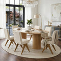 18 Seat Height Upholstered Solid Wood Full Back Dining Chair Set Of 6