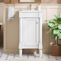 18 Space Saving French Style Bathroom Cabinet W Ceramic Sink Adjustable Shelf Soft Close Hinges