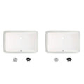 18 W X 12 D White Porcelain Rectangular Undermount Bathroom Sink Set Of 2