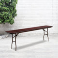 Flash Furniture 96 Inch Rectangular Walnut Melamine Laminate Folding Training Table
