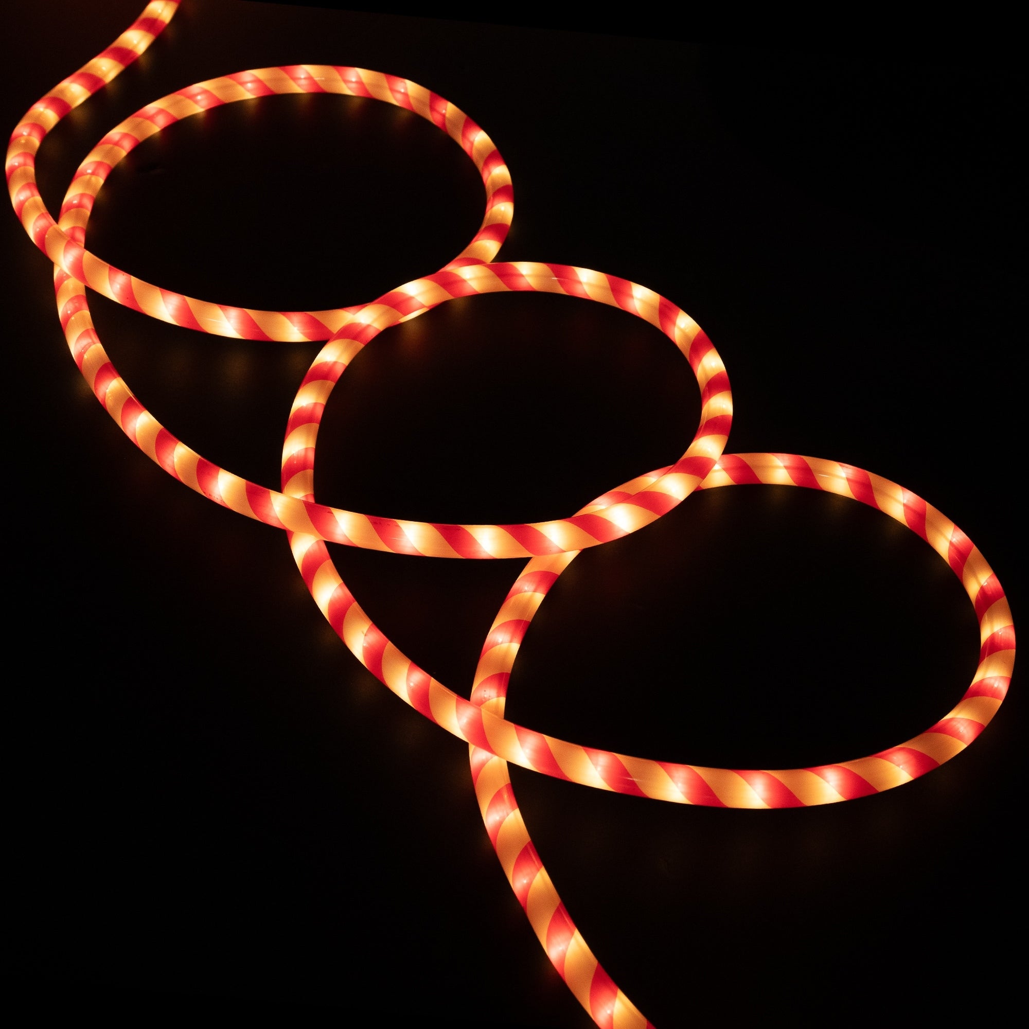 18 Red And White Candy Cane Stripe Indoor Outdoor Christmas Rope Lights