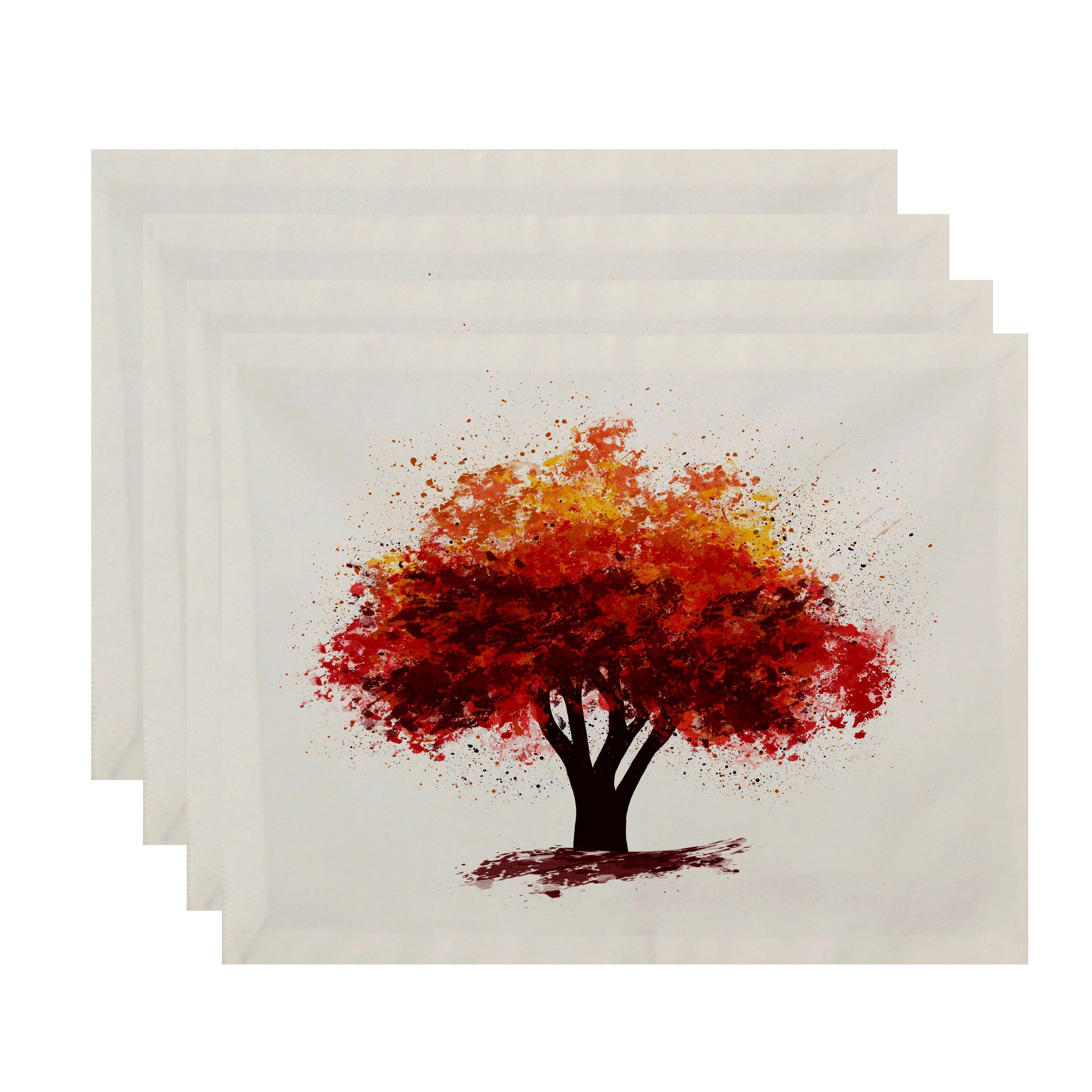 18X14 Inch Fall Bounty Floral Print Placemat Set Of 4