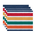 Fun In The Sun Colorful Stripe Print Placemats Set Of 4