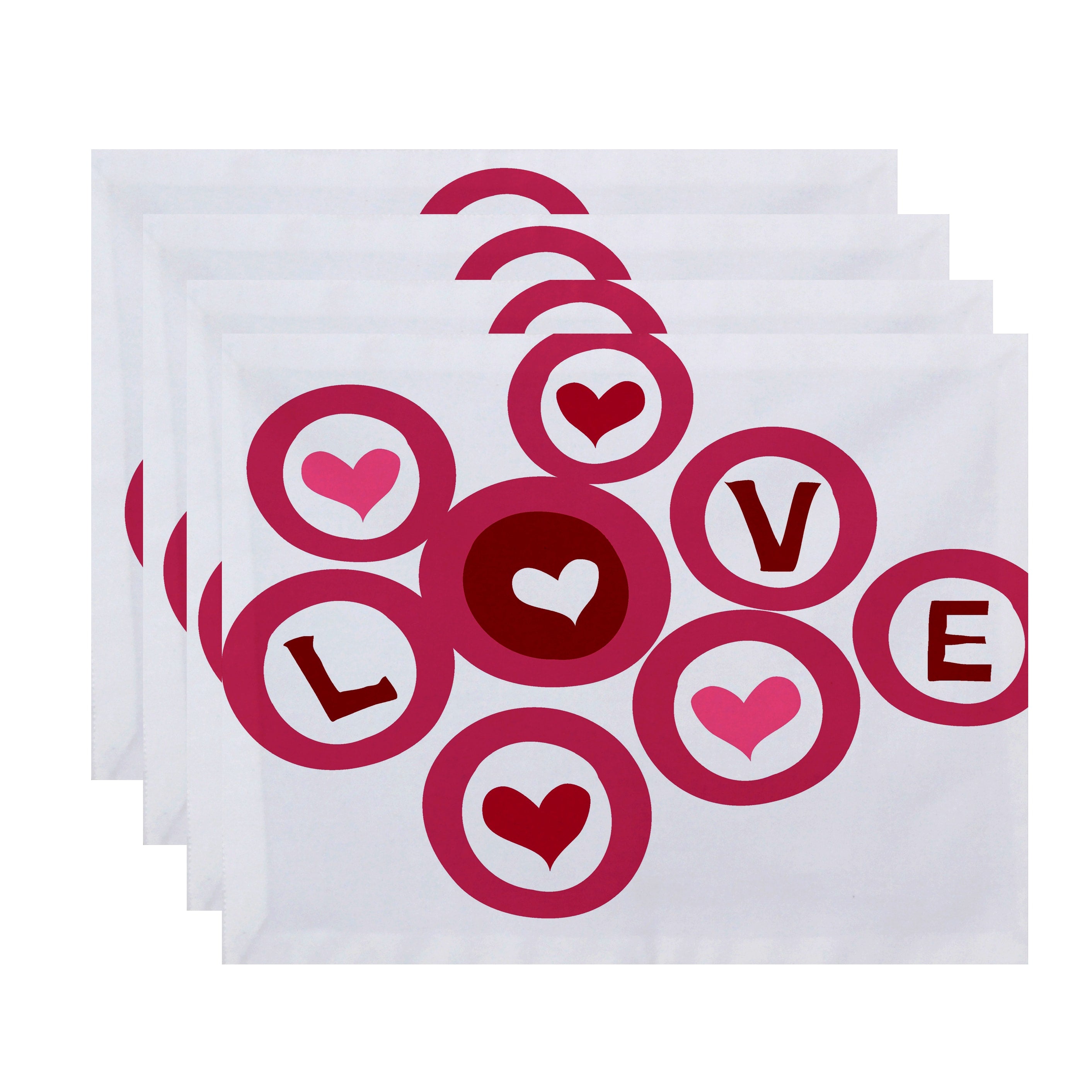 Love In The Round Holiday Geometric Print Place Mat Set Of 4