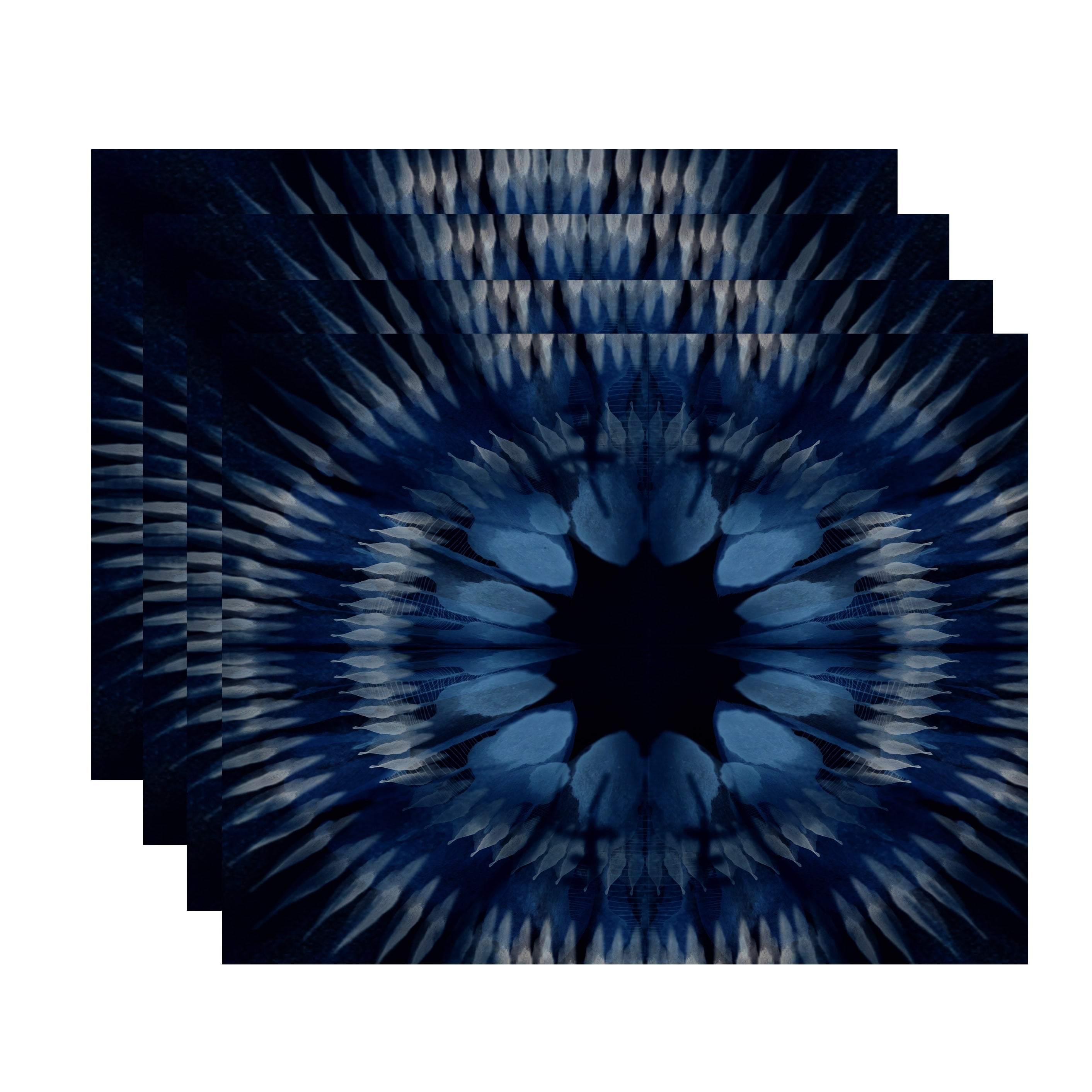 Shibori Burst Geometric Print Place Mat Set Of 4