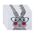 Whats Up Bunny Holiday Animal Print Place Mat Set Of 4