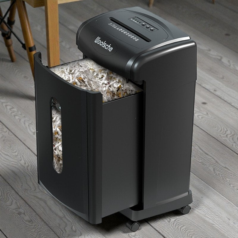 19 Sheet Heavy Duty Paper Shredder With Pullout Bin Cross Cut Credit Card Shredder For Home Office